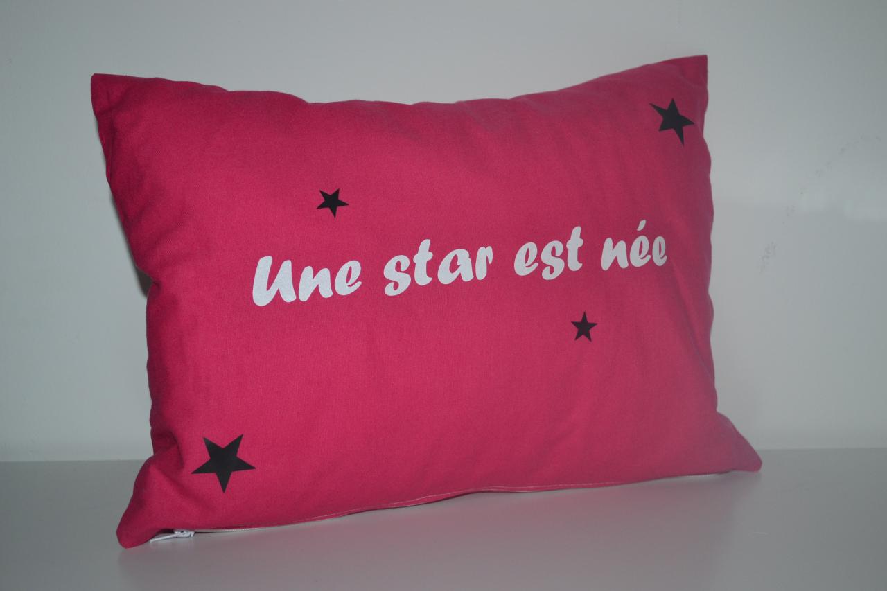 Coussin 35x25 fushia