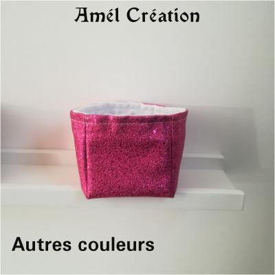 Petit panier cuir strass - différentes couleurs
