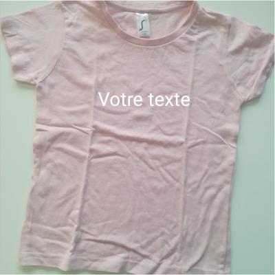 Tee shirt fille rose 8ans