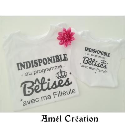 Ensemble TEE SHIRT OU BODY - Indisponible Bêtises