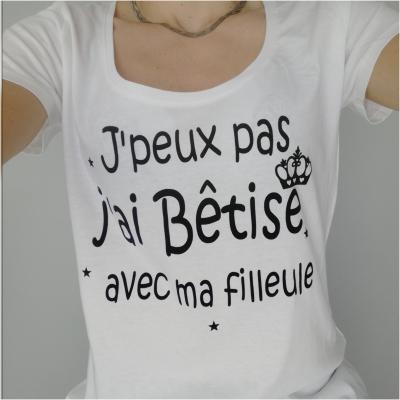 Tee shirt MC femme - j'peux pas j'ai bêtise