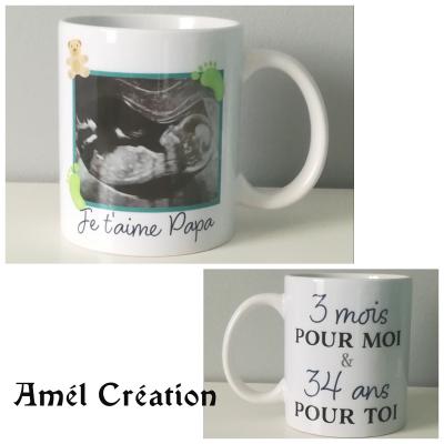 MUG classique - annonce grossesse -texte au choix