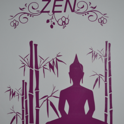 Sticker zen, bambou et bouddha