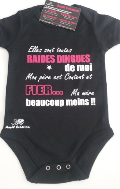 Body manche courte elles sont toutes raides dingues de moi