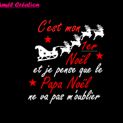 Tee shirt enfant ML - c'est mon 1er Noël