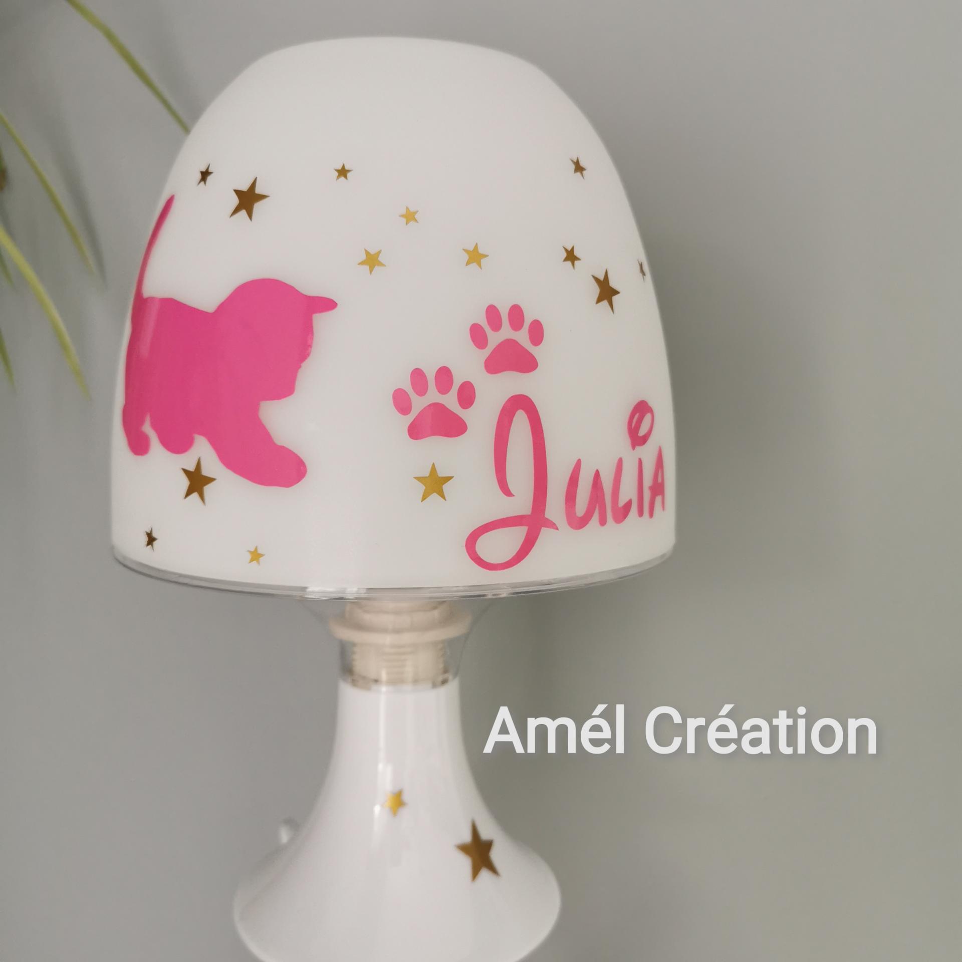 Lampe de chevet déco chat 