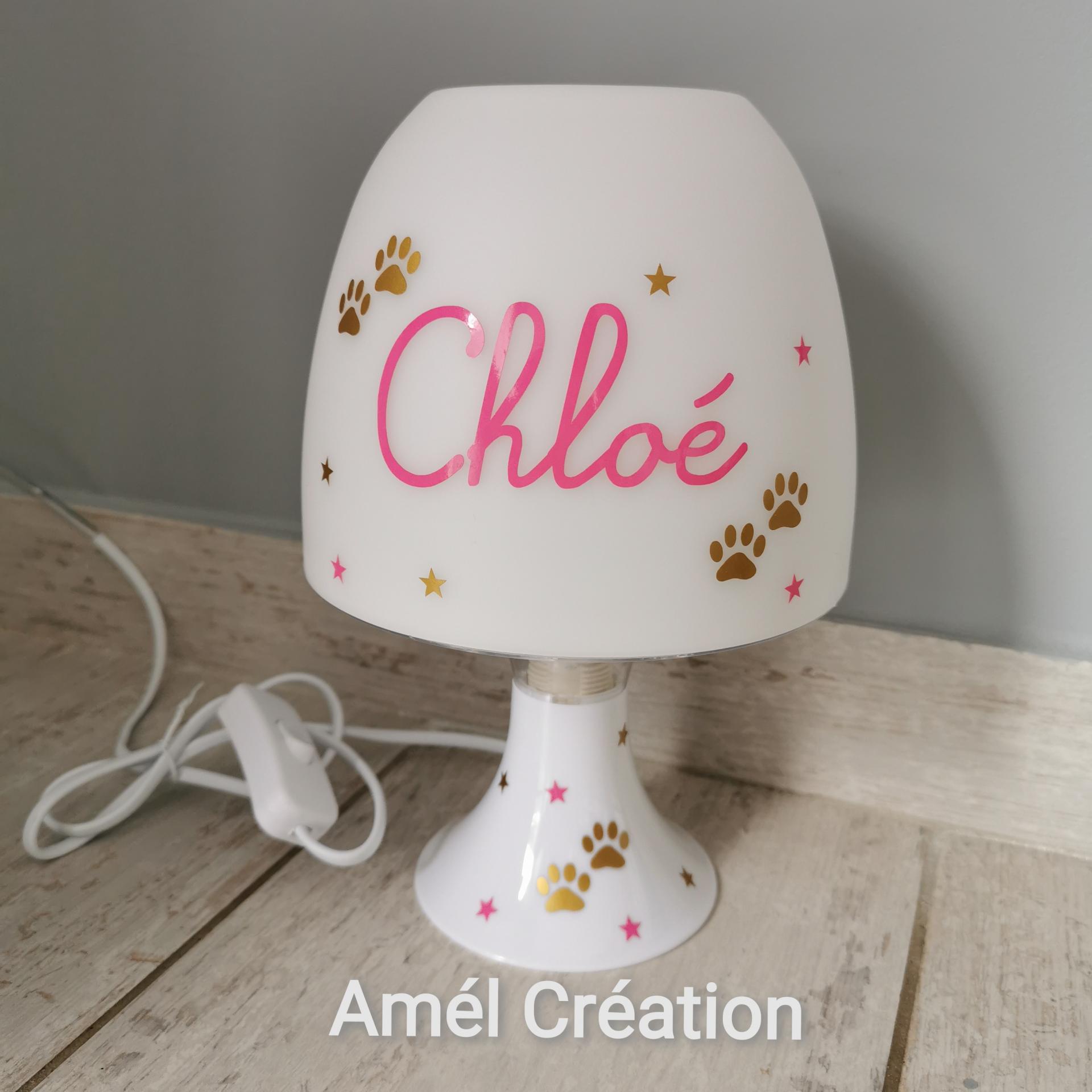 Lampe de chevet déco chat 