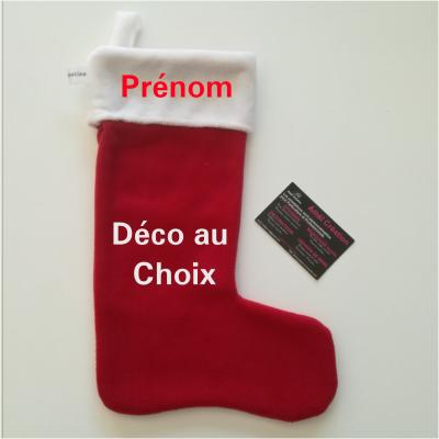 Chaussette de Noël - prénom + déco au choix