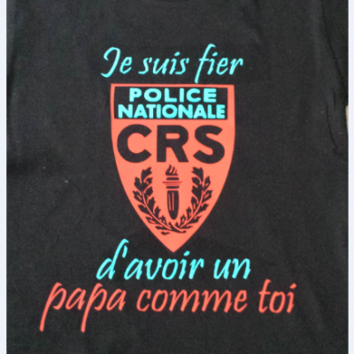 Tee shirt MC homme - je suis fier CRS