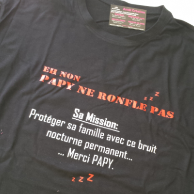 Tee shirt MC homme - eh non ... ne ronfle pas