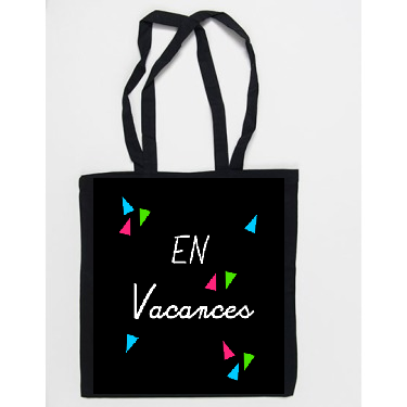 Tote bag 100% coton en vacancces