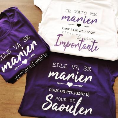 Lot tee shirt enterrement vie de jeune fille