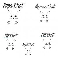 Famille chat x5