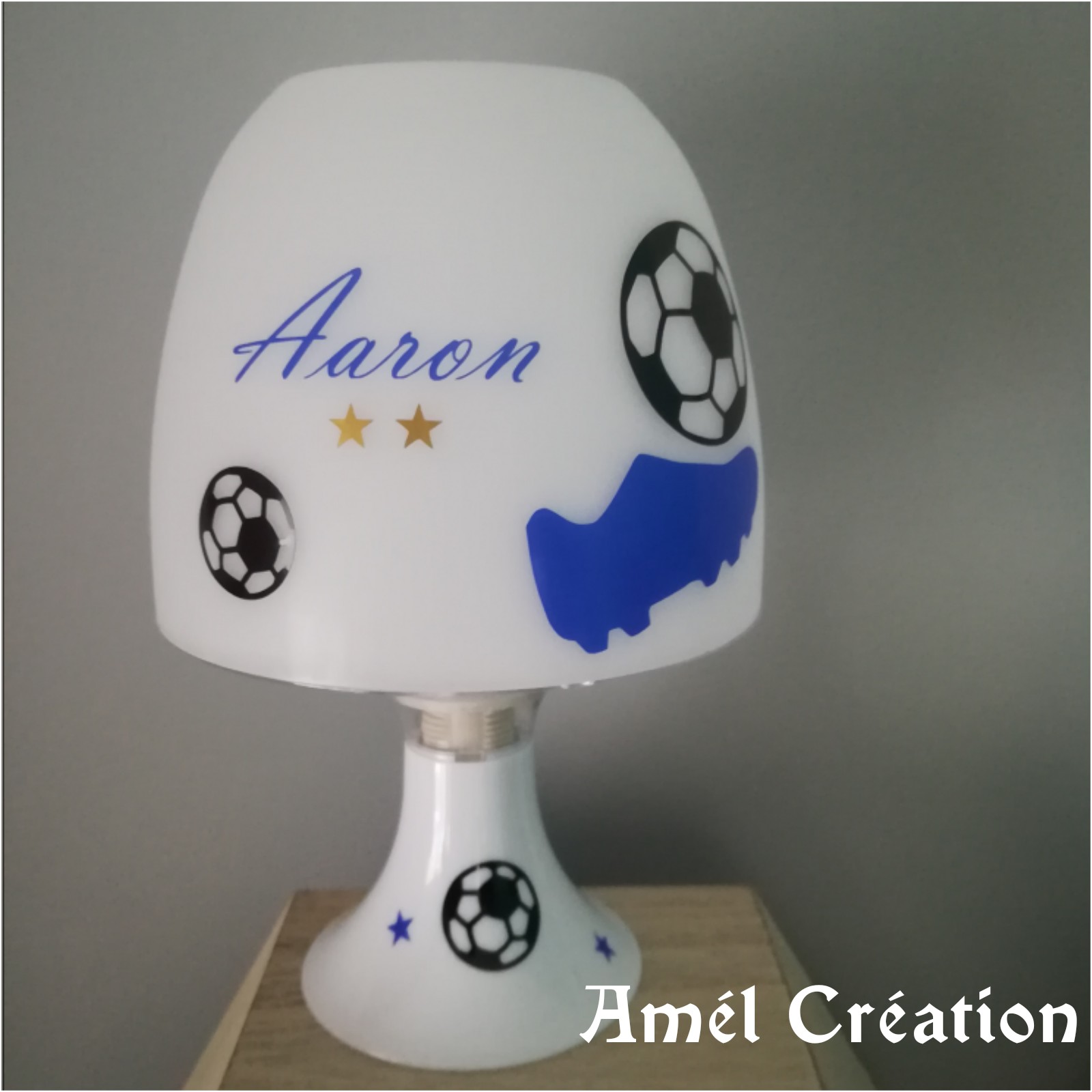 Lampe de chevet personnalisée foot