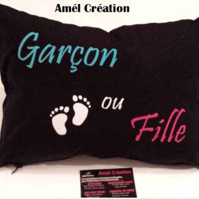 Coussin coton  - Garçon ou fille - 40x40 ou 35x25