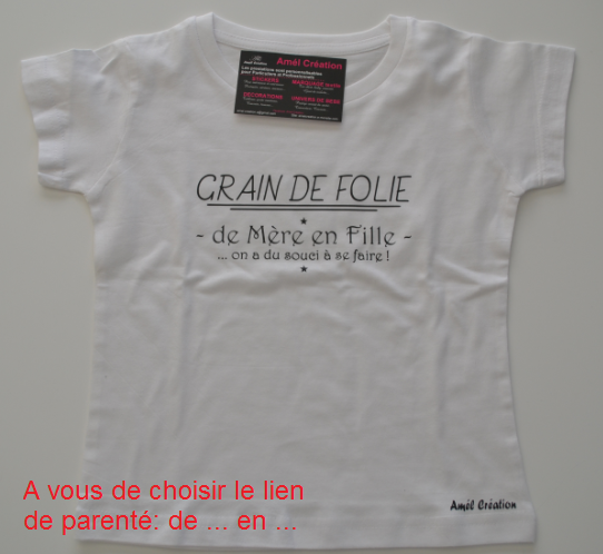 Grain de folie blanc noir