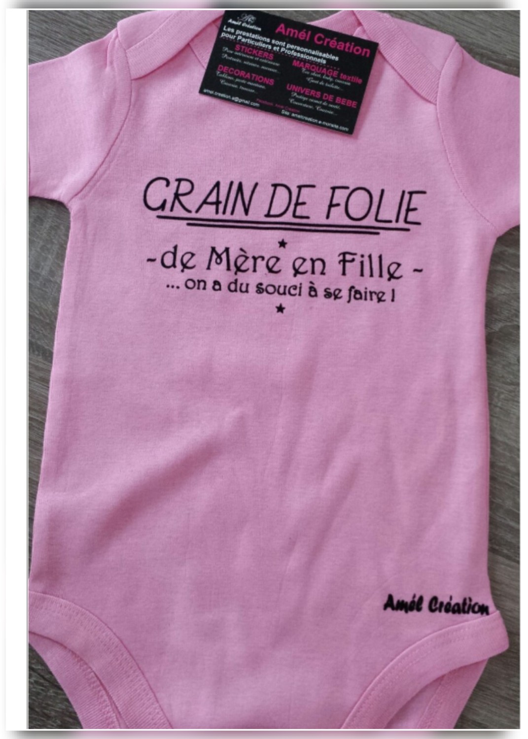 Grain de folie rose noir
