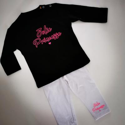 Lot tee shirt manche longue et leegings - jolie princesse
