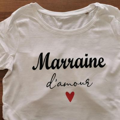 Tee shirt  marraine d'amour