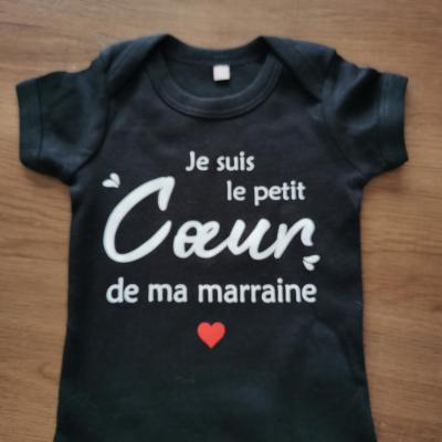 body petit coeur marraine