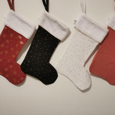 Chaussette de Noël - double gaze