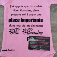 J ai appris marraine rose noir velours