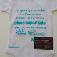 J ai appris parrain blanc turquoise