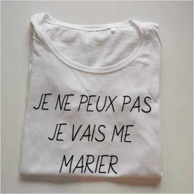 Tee shirt MC femme - je peux pas je vais me marier