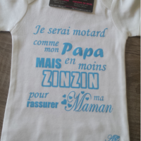 Je serai motar comme papa maman blanc tt leu