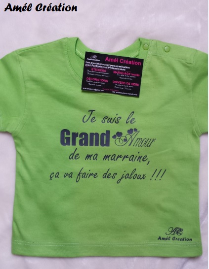 Je suis le plus grand amour de ma marraine vert noir