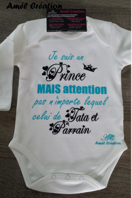 Je suis un prince tata et parrain turquoise et noir velours