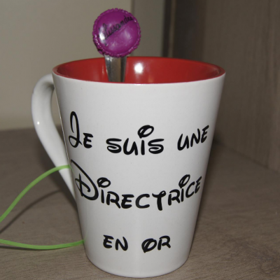 Sticker pour mug Je suis une directrice en or