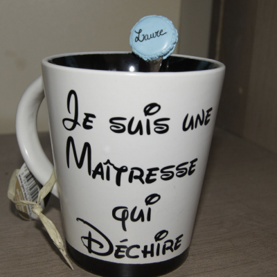 Stickers pour mug Je suis une maîtresse qui déchire