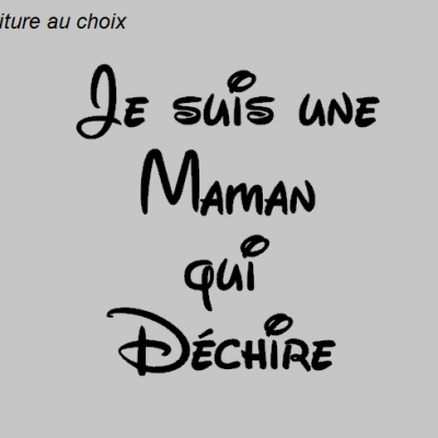 Sticker pour mug Je suis une maman qui déchire