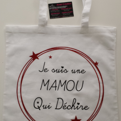 Tote bag  -MODELE CERCLE - je suis un(e) ... qui déchire