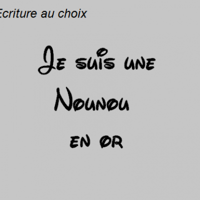 Sticker pour mug Je suis une nounou en or