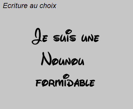 Je suis une nounou formidable