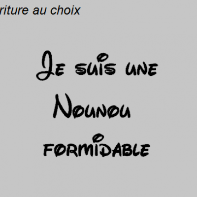 Sticker pour mug Je suis une nounou formidable