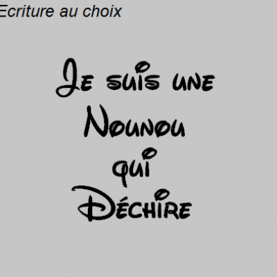 Sticker pour mug Je suis une nounou qui déchire