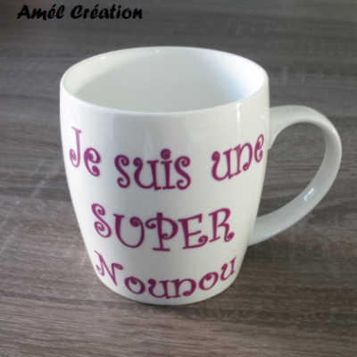 Sticker pour mug Je suis une super nounou