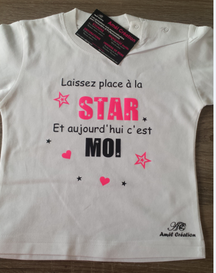 Laissez place a la star noir et rose flashy