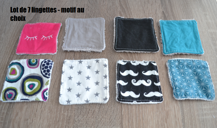 Lot de 7 lingettes