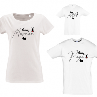 Ensemble TEE SHIRT OU BODY -  theme pâques