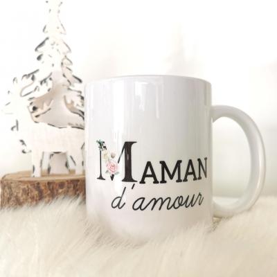 MUG Majuscule fleurs et d'amour