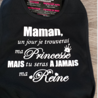 Maman un jour je trouverai ma princesse mais tu sera a jamais ma reine tt blanc