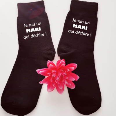 Chaussette  - je suis + mot + qui déchire