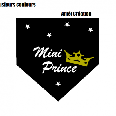 Bandana - couleur au choix-modele Mini prince