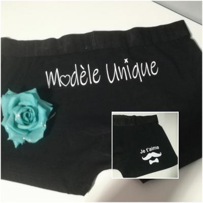 Boxer noir modèle unique