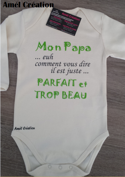 Mon papa euh ivoire vert et noir