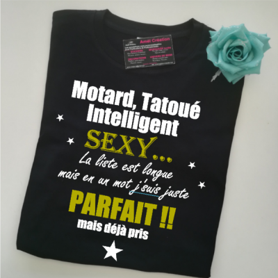 Tee shirt MC homme - MOTARD, TATOUE ... PARFAIT